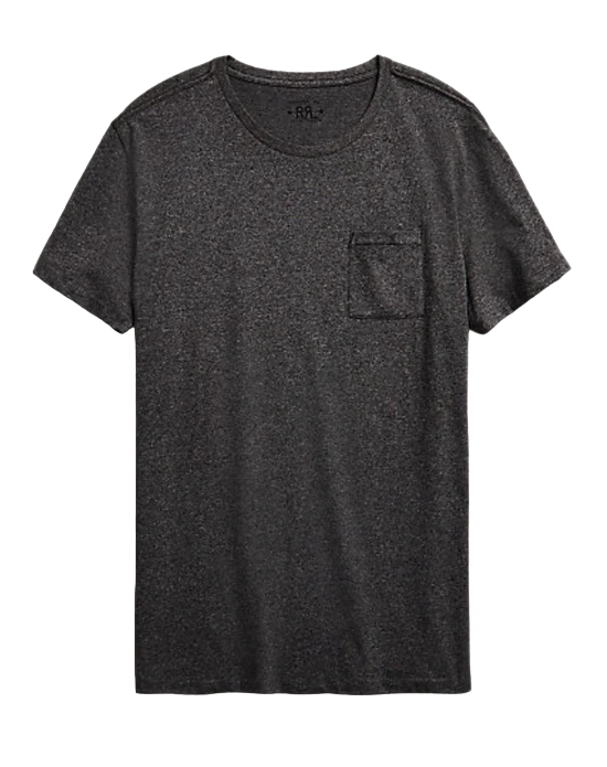 Double RL - Garment-Dyed Pocket T-Shirt in Heather Grey