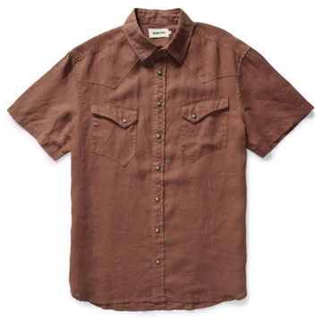 Taylor Stitch - The Short Sleeve Western in Dried Guajillo