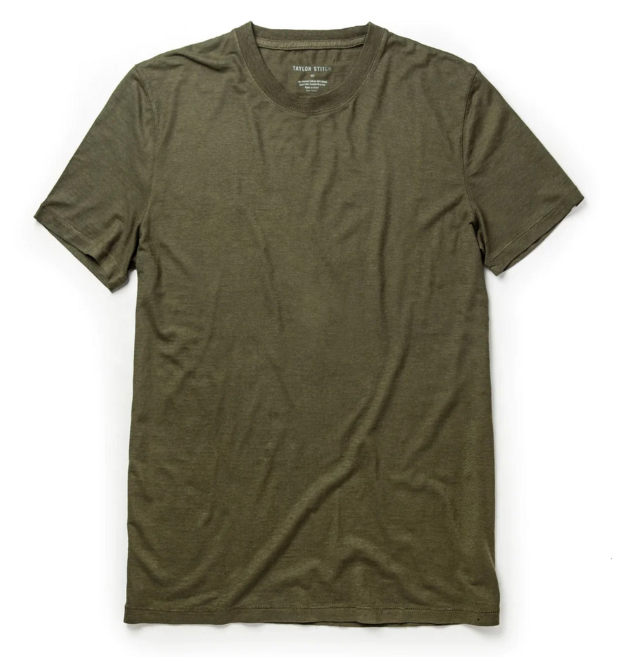 Taylor Stitch - The Cotton Hemp Tee in Olive