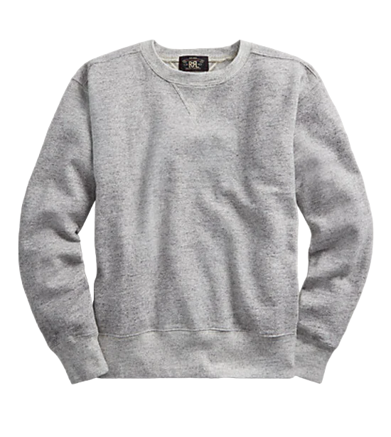 Double RL - Fleece Sweatshirt in Athletic Grey