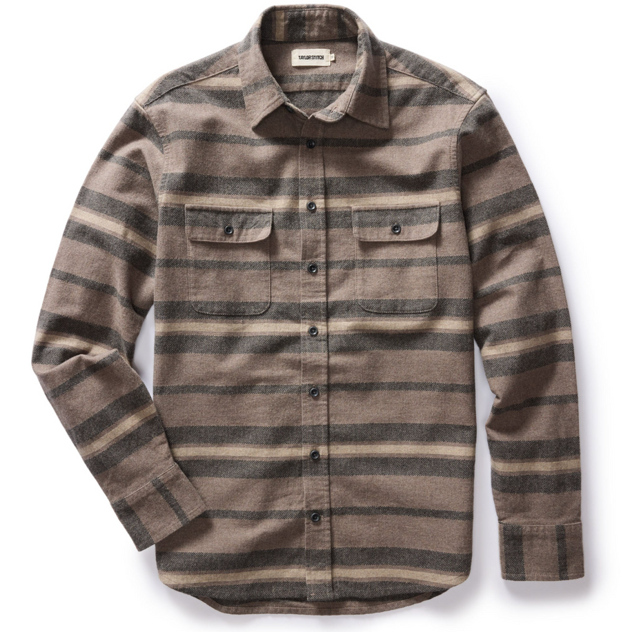 Taylor Stitch - The Yosemite Shirt in Graystone Heather Stripe