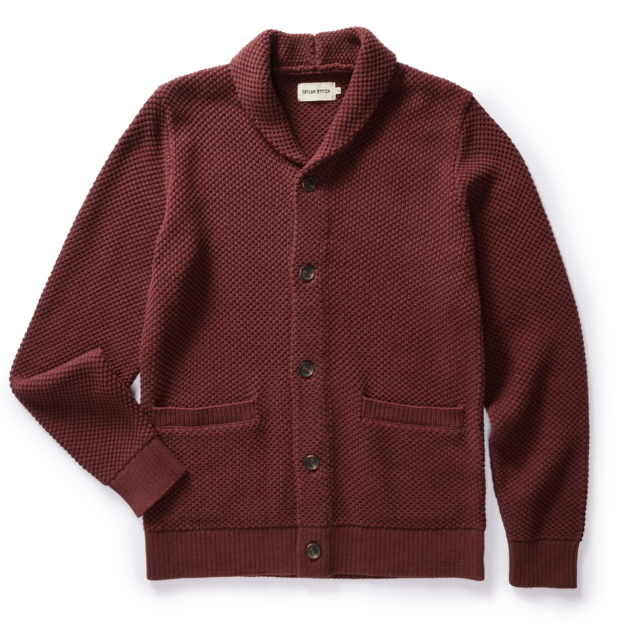 Taylor Stitch - The Crawford Sweater in Black Cherry
