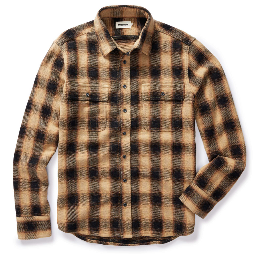 Taylor Stitch - The Ledge Shirt in Brass Plaid