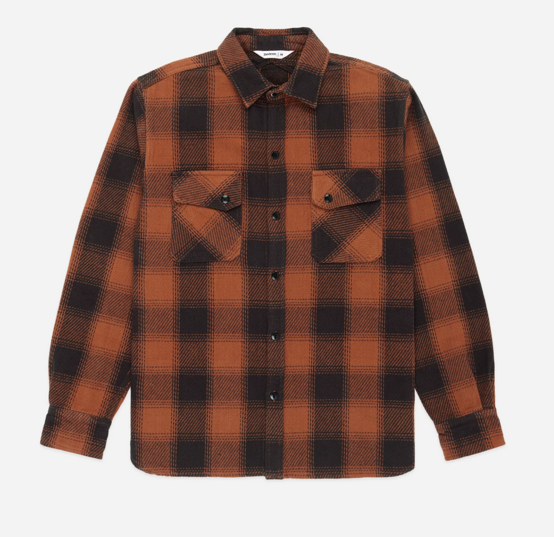 3sixteen - Crosscut Flannel in Rust Twill