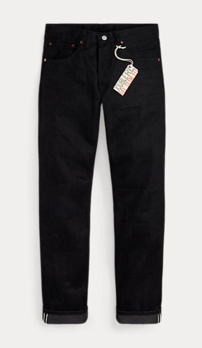 DOUBLE RL/SLIM FIT DENIM SELVADGE【美品】 Double RL - Slim Fit Black Selvedge Jean – Fountainhead NY