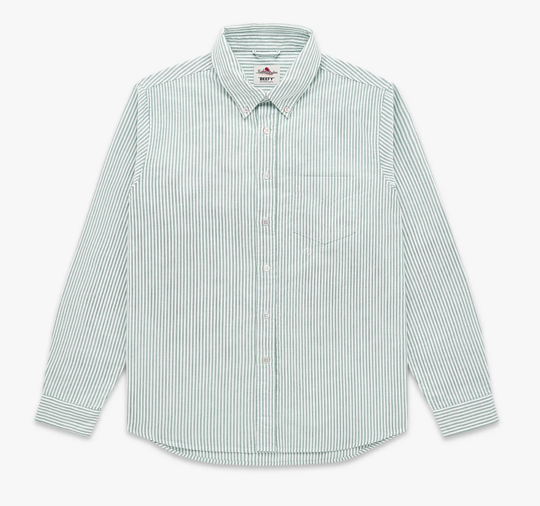 Knickerbocker - "Beefy" Cotton Oxford in Hunter Stripe