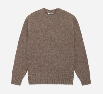 3Sixteen- Alpaca Crewneck Sweater in Oak