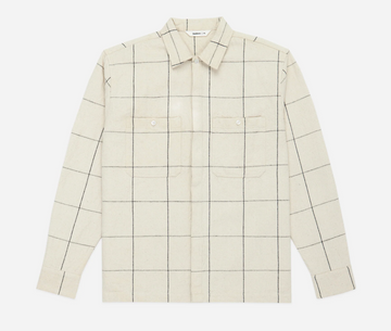 3sixteen - Long Sleeve Workshirt in White Grid