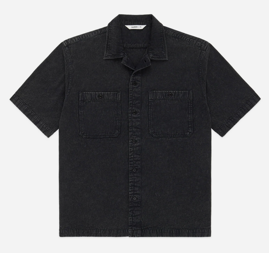 3sixteen - Short Sleeve Workshirt in Black Stonewash 3sixteen - Short Sleeve Workshirt in Black Stonewash