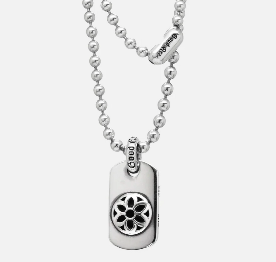 Good Art Hlywd - Dog Tag Pendant - Raised Rosette – Fountainhead NY Good Art Hlywd - Dog Tag Pendant - Raised Rosette – Fountainhead NY