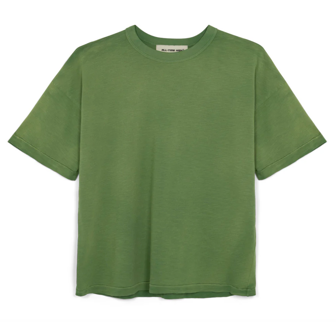 All Time High - Organic Slub Knit Tee - Vintage Moss Green