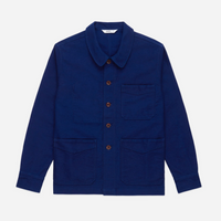 3sixteen - French Work Jacket in Washed Indigo Moleskin