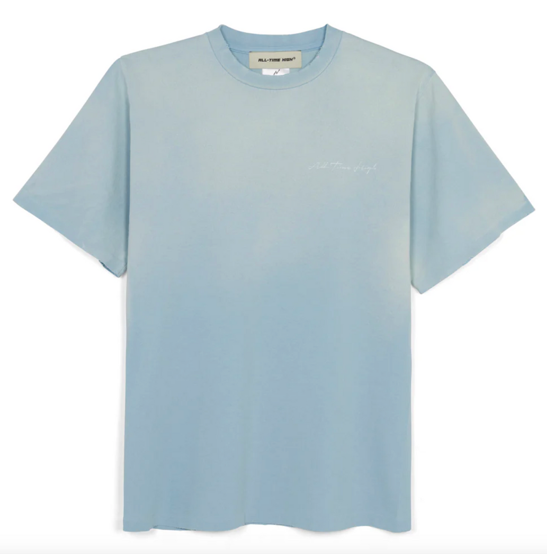 All Time High - Script Logo Tee in Sky Blue