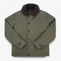 Iron Heart - Oiled Whipcord N1 Deck Jacket - Army Green