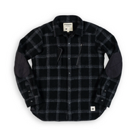 Beringia - Farallon Wool Plaid Shirt in Black Plaid