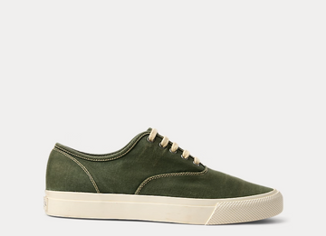 Double RL - Canvas Sneaker in Faded Forest Green