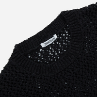 3sixteen - Knit T-Shirt in Black Flamme Mesh