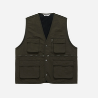 3sixteen - Field Vest in Olive Wrinkle Nylon