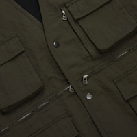 3sixteen - Field Vest in Olive Wrinkle Nylon