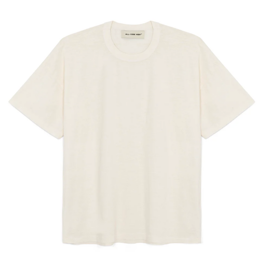 All Time High - Ultra Light Slub Knit Short Sleeve Tee in Ivory