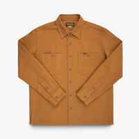 Iron Heart - 13oz Oxford Cloth Work Overshirt in Camel