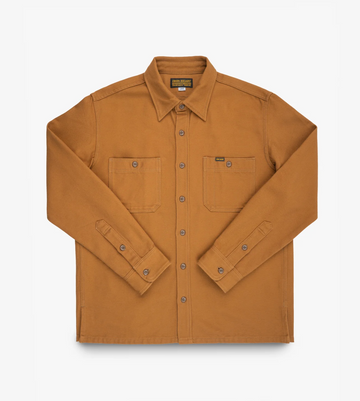 Iron Heart - 13oz Oxford Cloth Work Overshirt in Camel