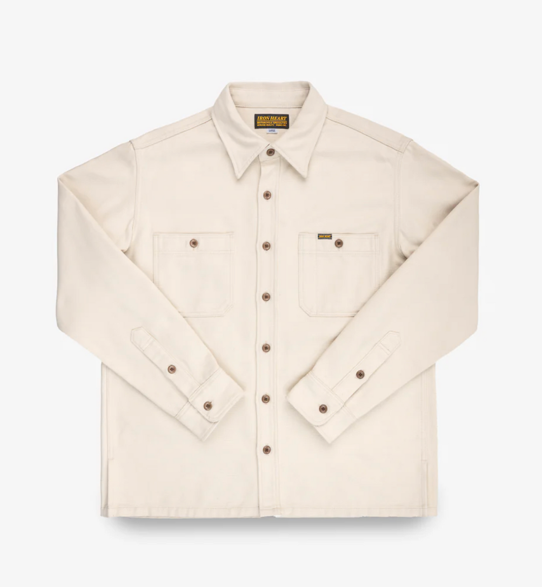 Iron Heart - 13oz Oxford Cloth Work Overshirt in Ivory