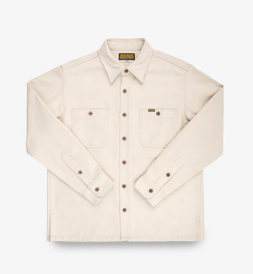 Iron Heart - 13oz Oxford Cloth Work Overshirt in Ivory