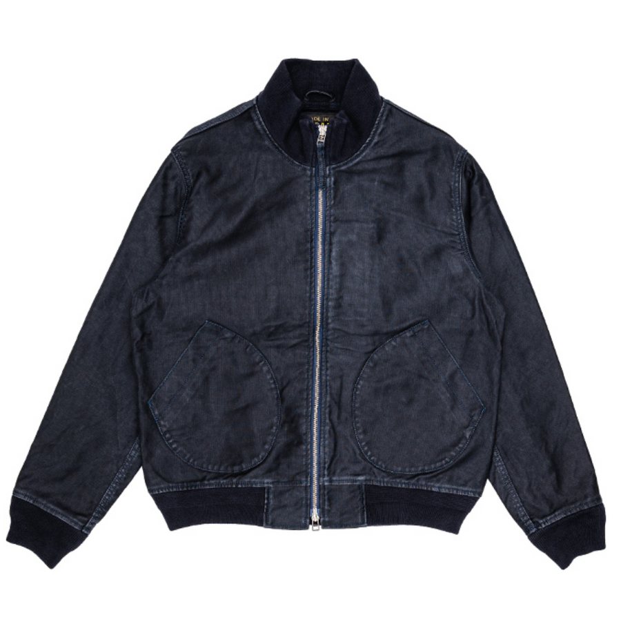 Iron Heart - IHM-47-NAV - 12oz Whipcord Tanker Jacket in Navy