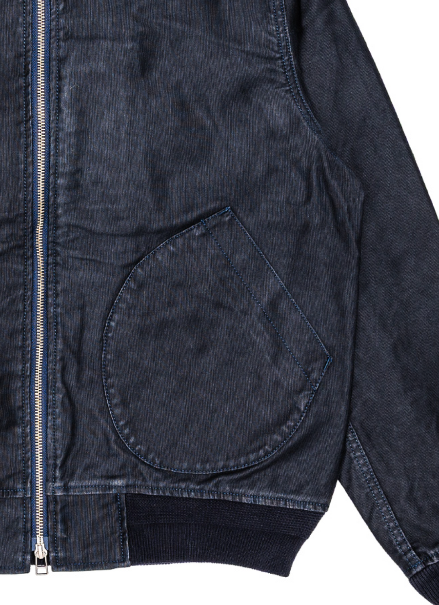 Iron Heart - IHM-47-NAV - 12oz Whipcord Tanker Jacket in Navy