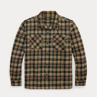 Double RL - Plaid Twill Camp Shirt in Rl 768 Navy Multi