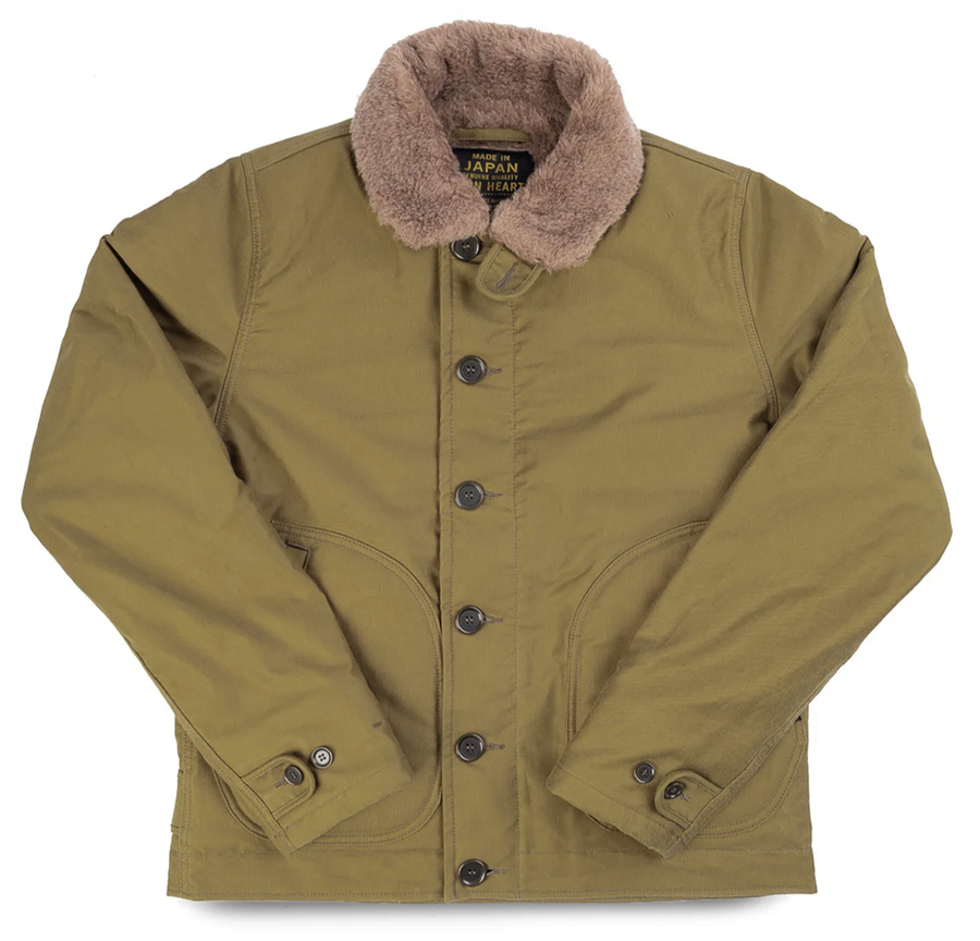 Iron Heart - IHM-35-KHA - Whipcord N1 Deck Jacket in Khaki