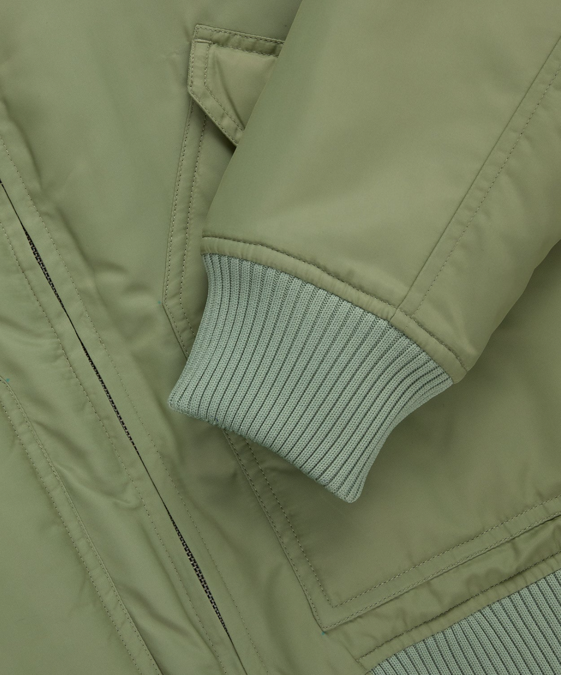 3sixteen - CWU Flight Jacket in Sage Aviator Satin
