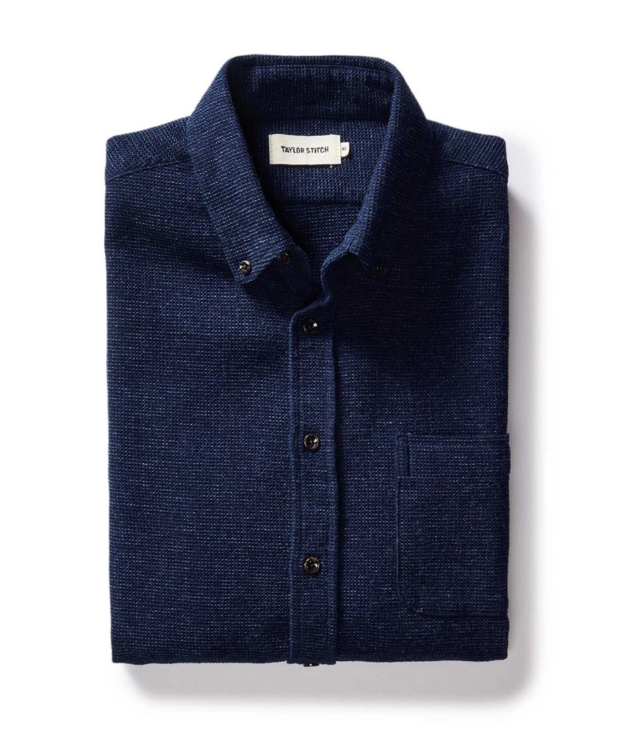 Taylor Stitch - The Jack in Rinsed Indigo Waffle