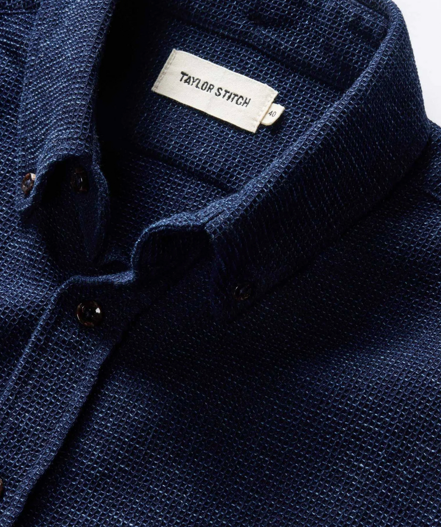 Taylor Stitch - The Jack in Rinsed Indigo Waffle