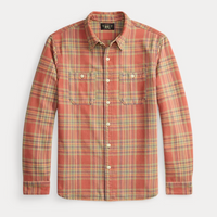 Double RL - Plaid Twill Workshirt in Red/Blue/Green