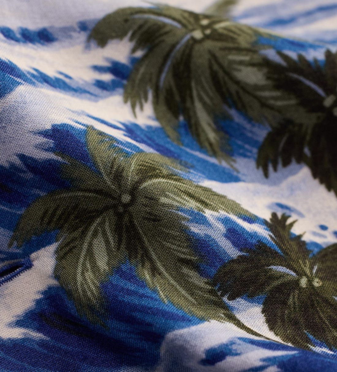 Double RL - Tropical-Print Camp Shirt in Blue Multi