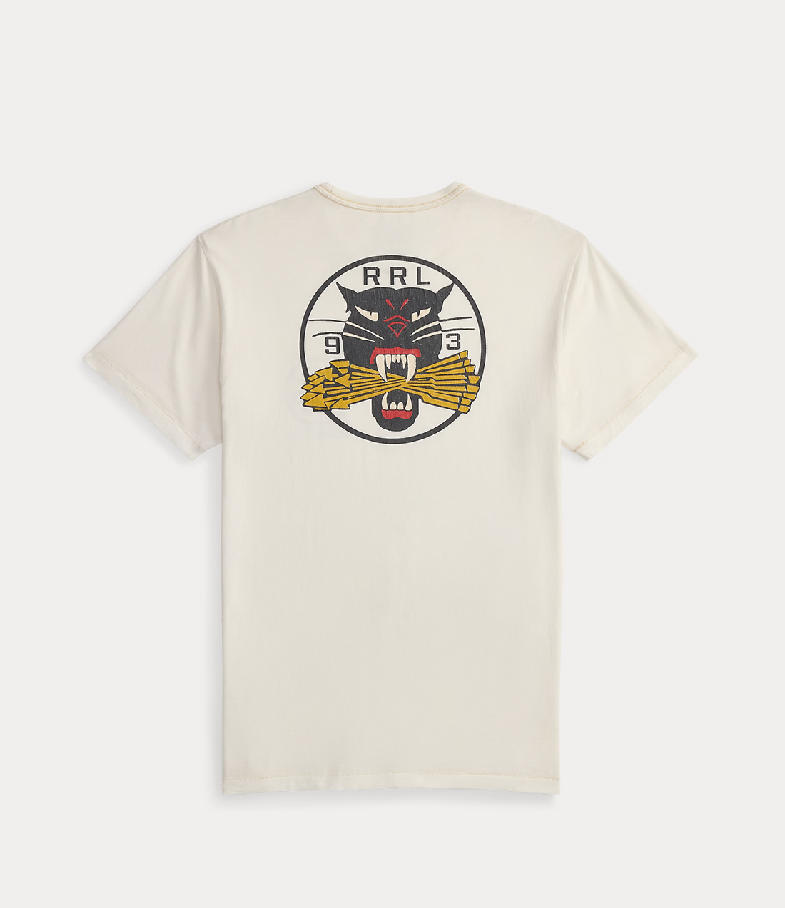 Double RL - Garment-Dyed Jersey Graphic T-Shirt in Warm White