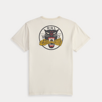 Double RL - Garment-Dyed Jersey Graphic T-Shirt in Warm White