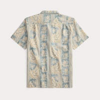 Double RL - Floral-Paisley Linen-Cotton Shirt in  Indigo Blue/Multi