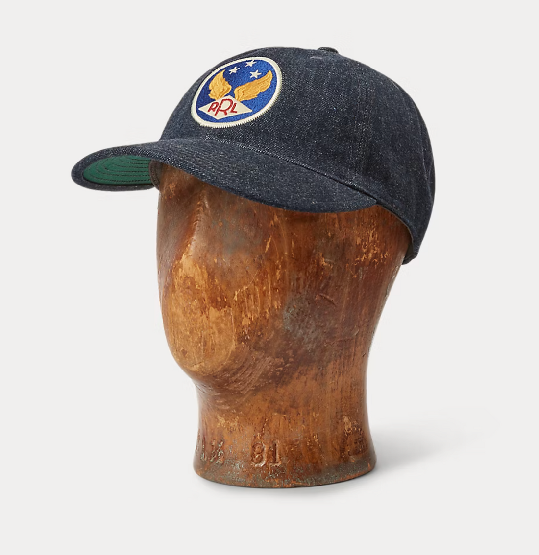 Double RL - Winged Logo Denim Ball Cap