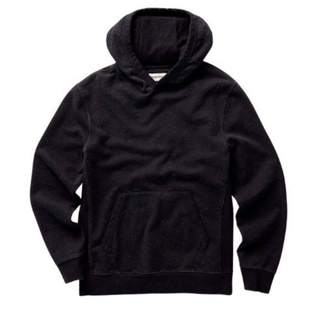 Taylor Stitch - The Après Hoodie in Black Indigo Terry