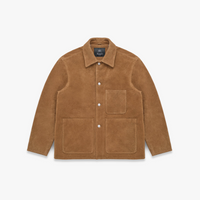 Knickerbocker - Shag-Pile Suede Coat in Earth