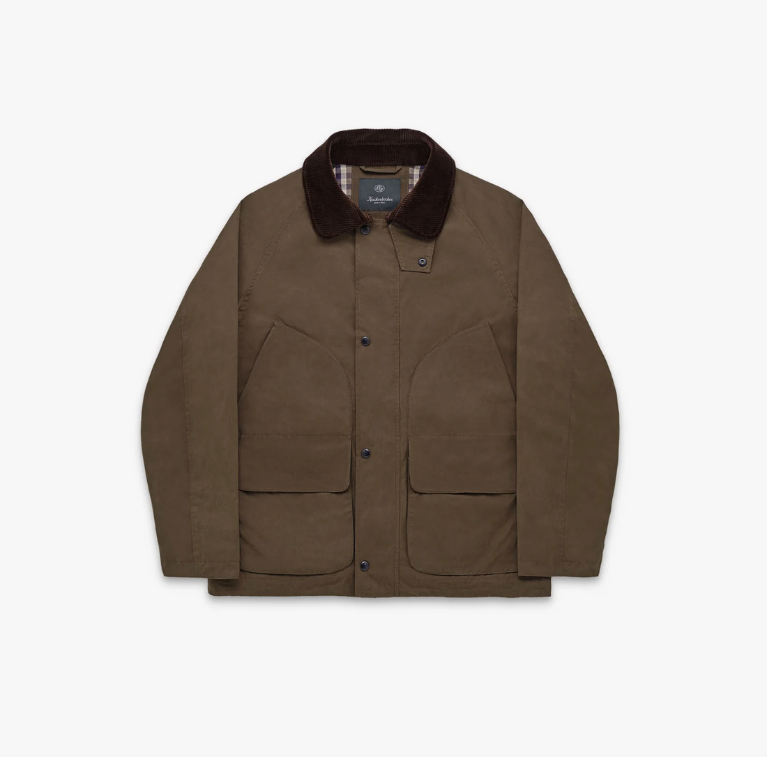 Knickerbocker - Highland Dry-Wax Cotton & Nylon Coat in Oak Brown
