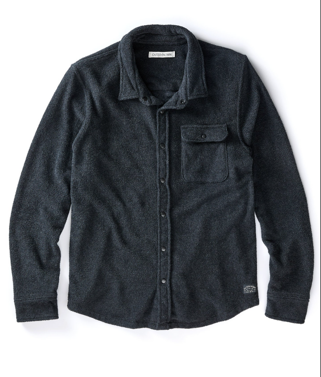 Outerknown - Hightide Snap Shirt in Heather Black