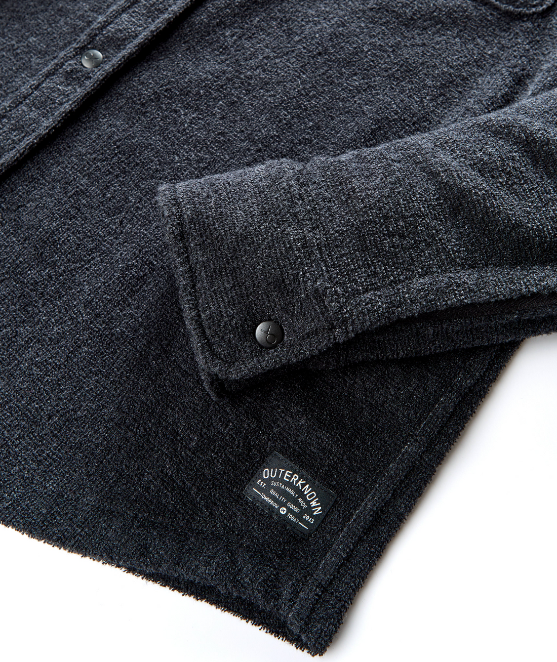 Outerknown - Hightide Snap Shirt in Heather Black