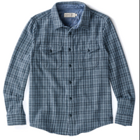 Outerknown - Blanket Shirt in  Indigo Seagravel Plaid