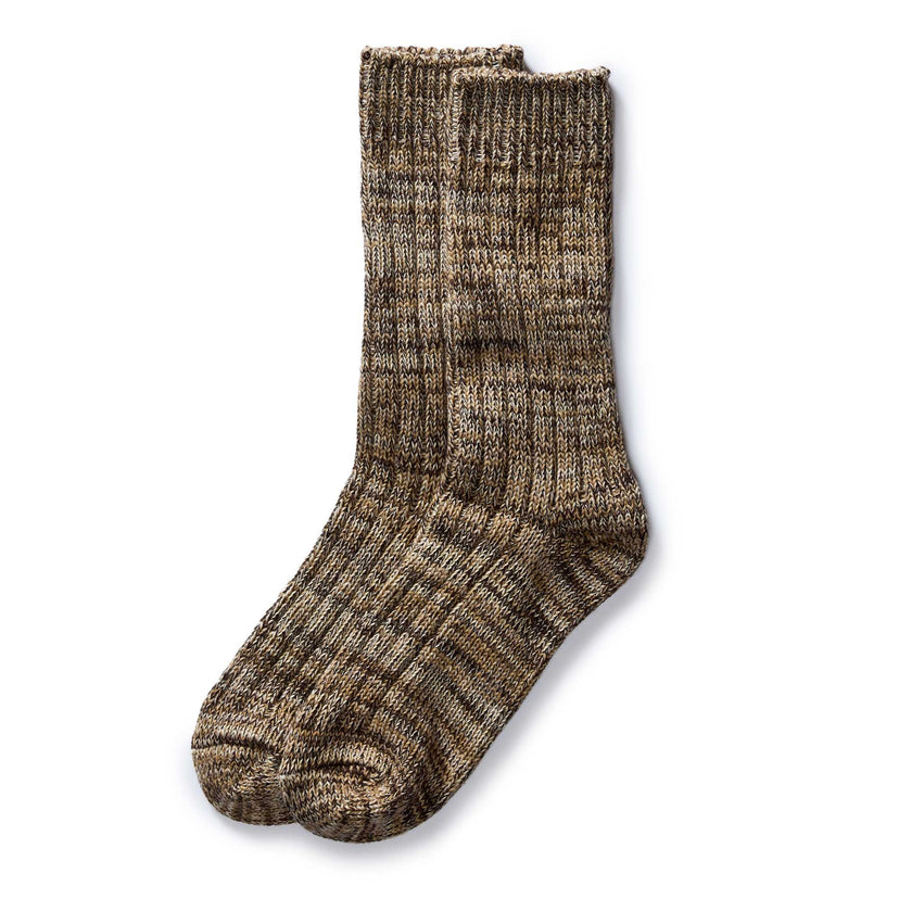 Taylor Stitch - The Camp Sock in Marled Coffee