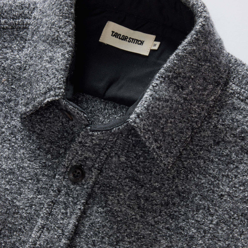 Taylor Stitch - The Connor Overshirt in Heather Ash Boucle