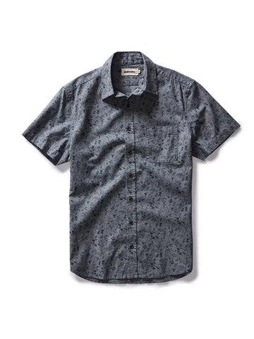 Taylor Stitch - The Short Sleeve California in Blue Chambray Botanical